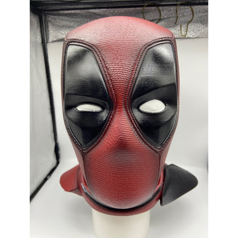 Deadpool Style Bust Red Black Textured 3D Printed Display Piece 10 Inch